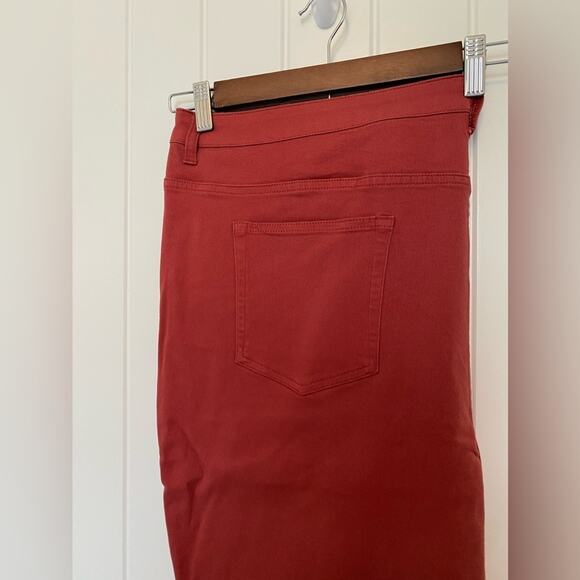 LOGO By Lori Goldstein Cottagecore Stretch Twill Ankle Pants W/Lace Detail 24W - Picture 5 of 9